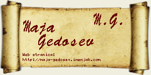 Maja Gedošev vizit kartica